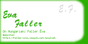 eva faller business card