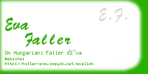 eva faller business card